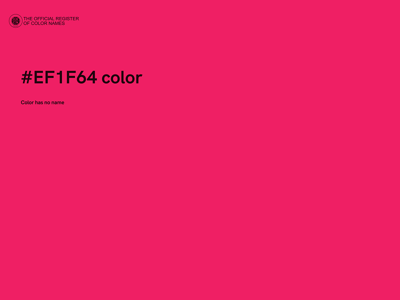 #EF1F64 color image