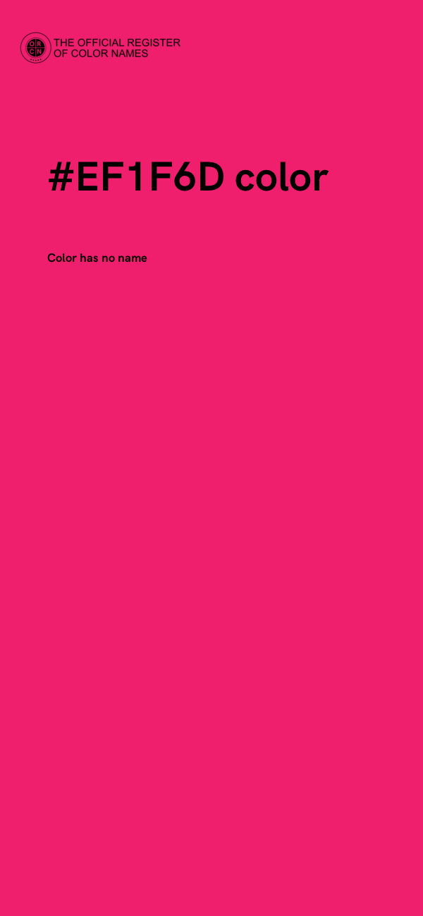 #EF1F6D color image