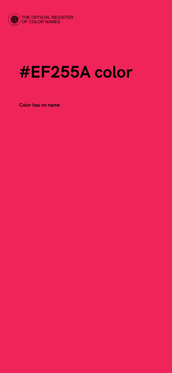 #EF255A color image