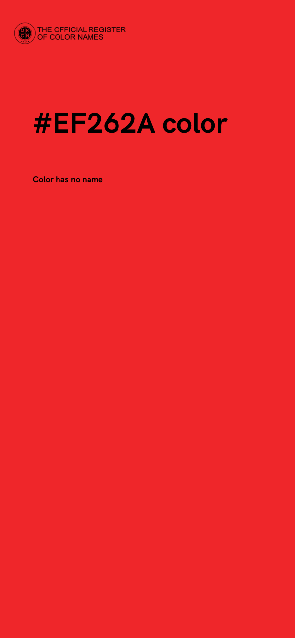 #EF262A color image