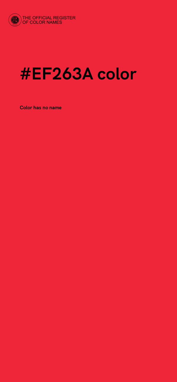 #EF263A color image