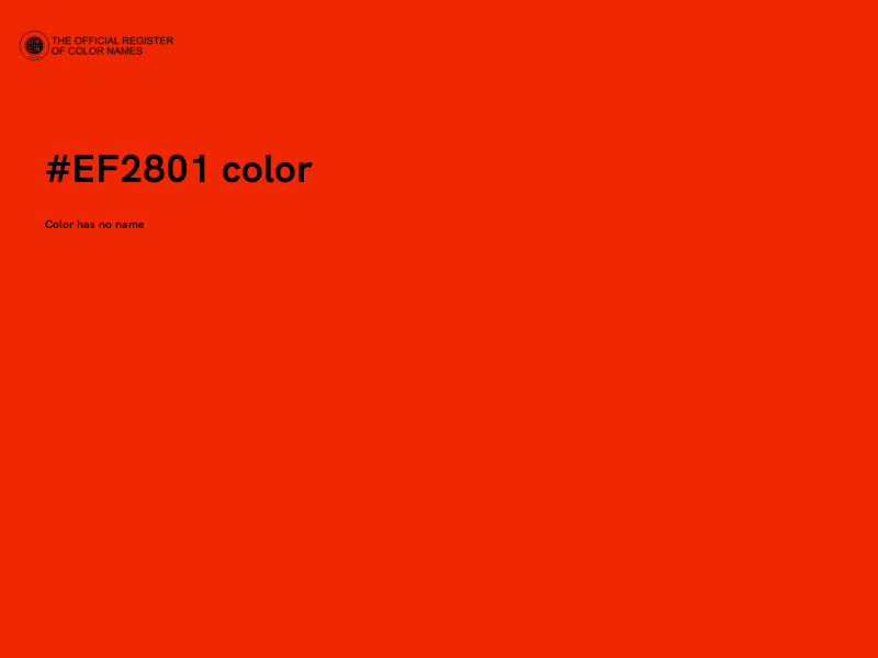 #EF2801 color image