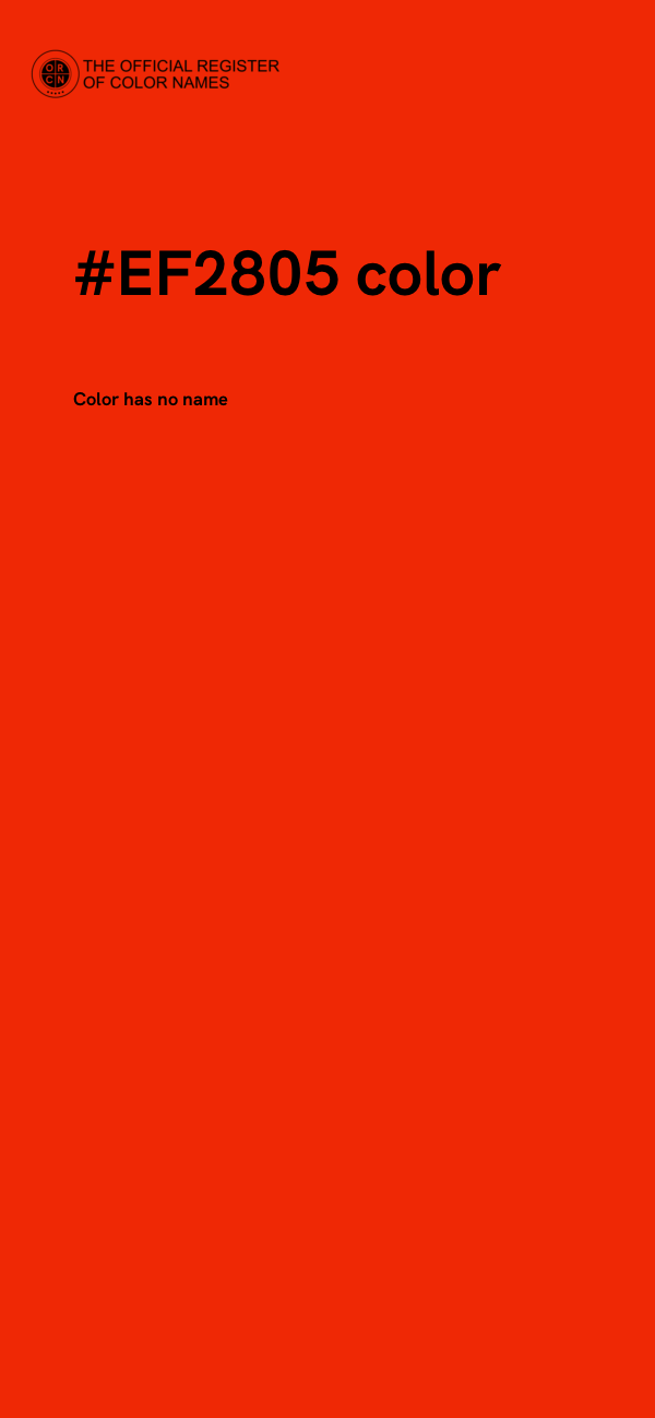 #EF2805 color image