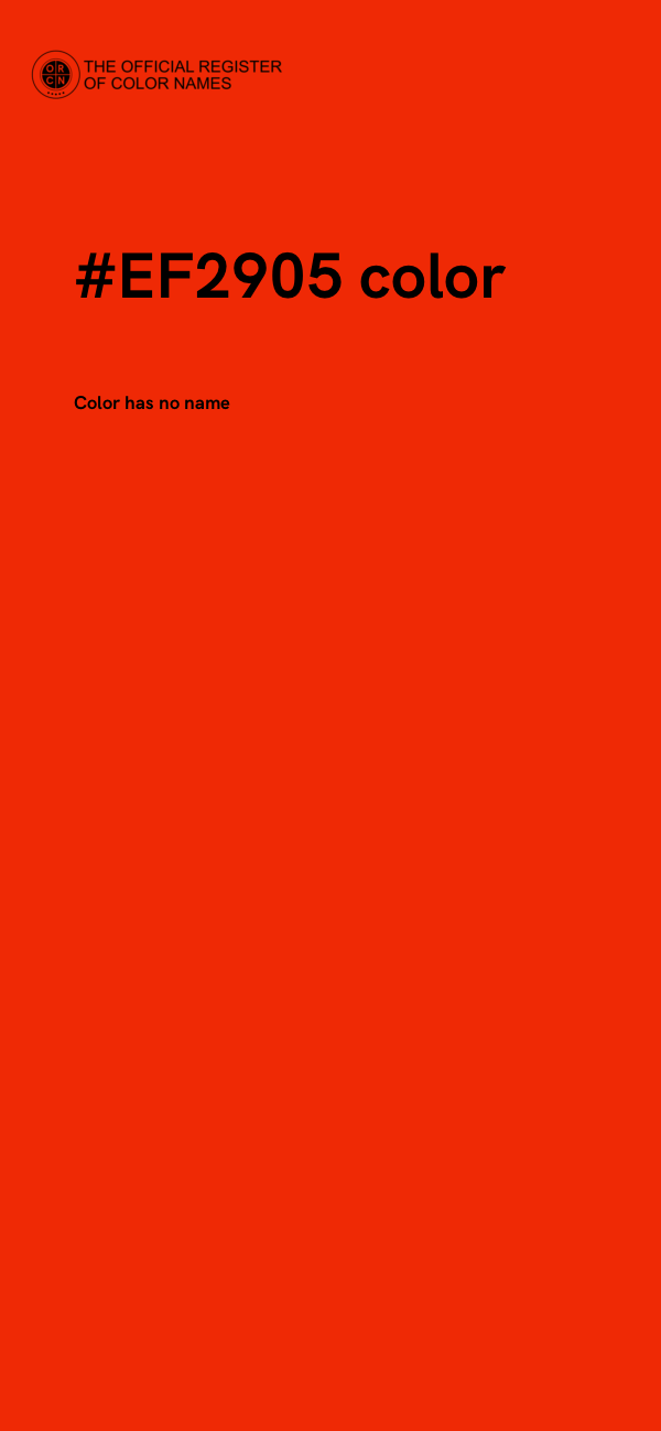 #EF2905 color image