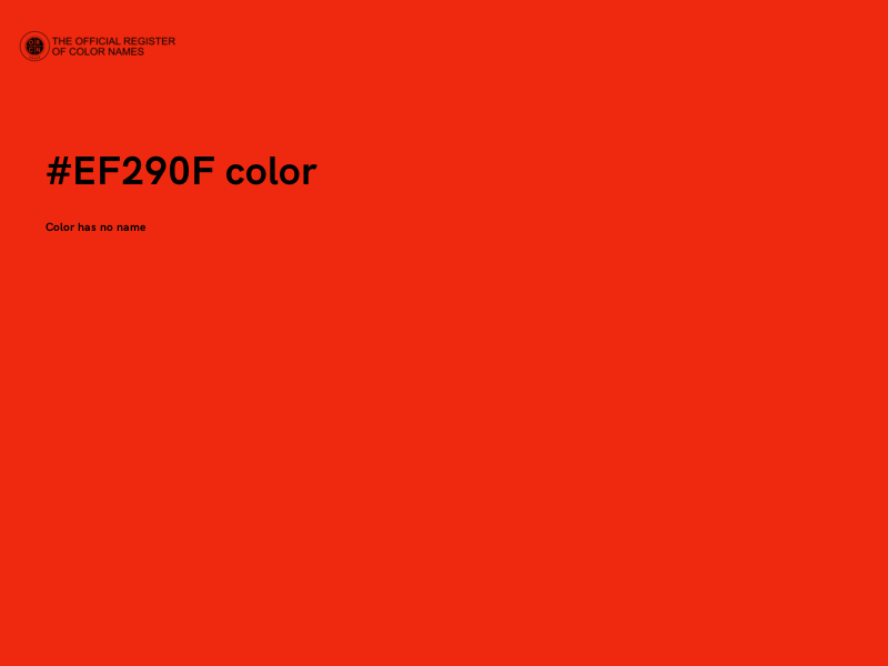 #EF290F color image
