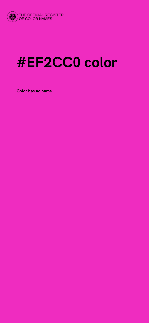 #EF2CC0 color image