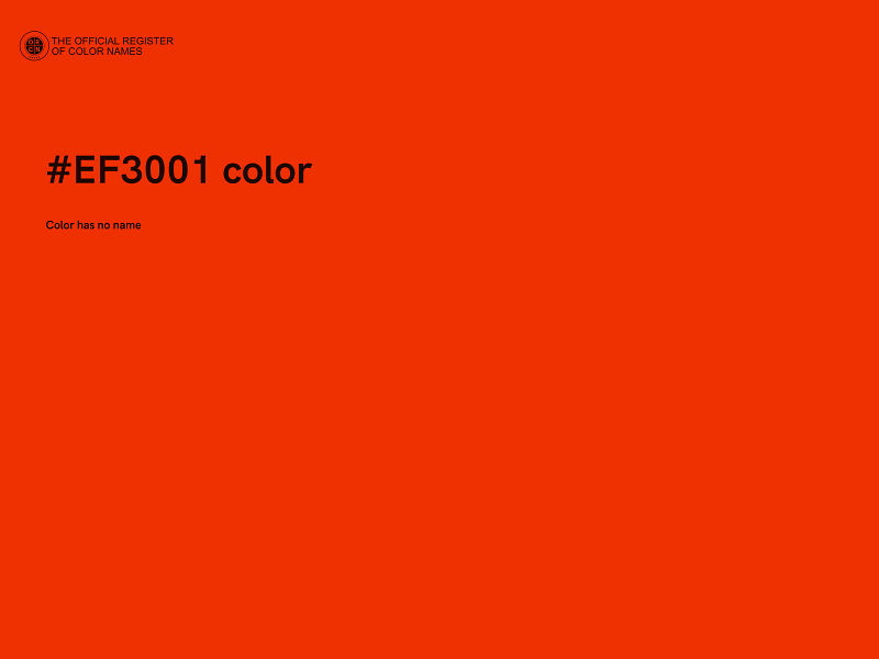 #EF3001 color image