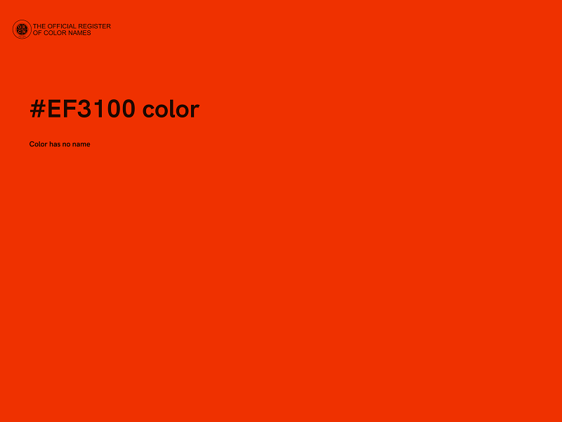 #EF3100 color image