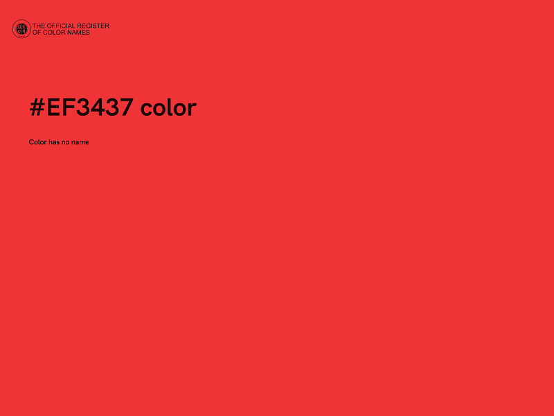 #EF3437 color image