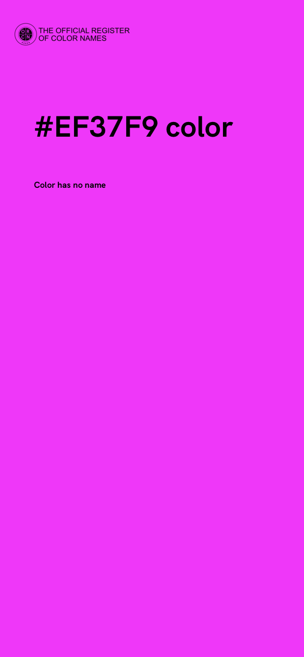 #EF37F9 color image