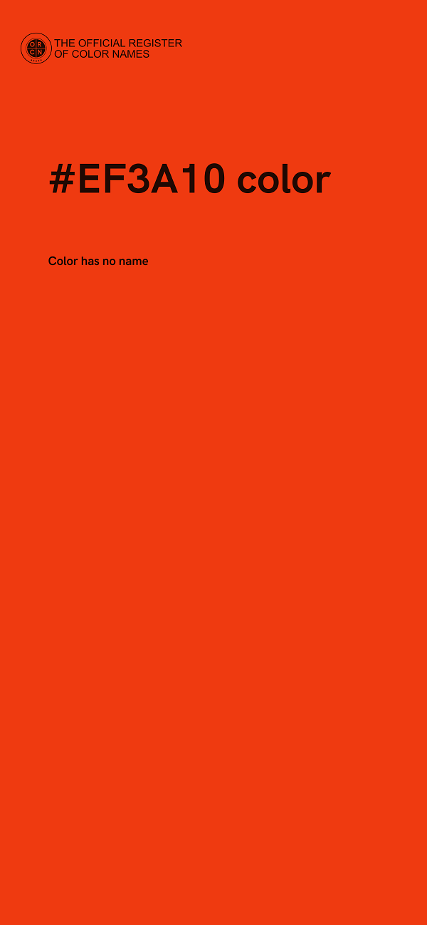 #EF3A10 color image
