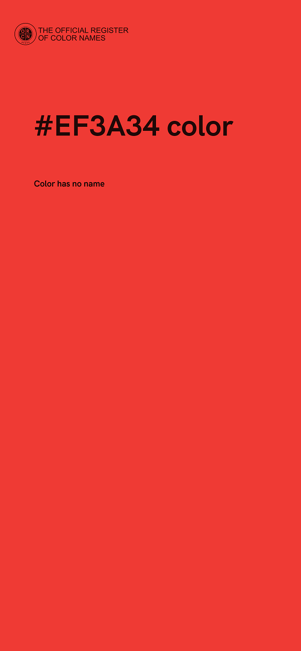 #EF3A34 color image