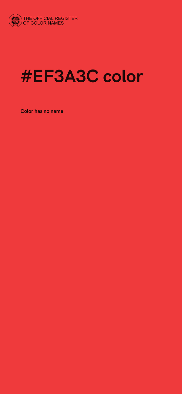 #EF3A3C color image