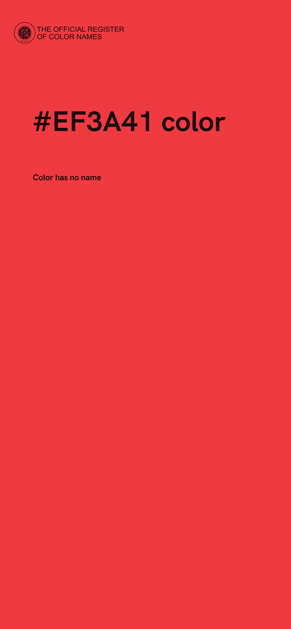 #EF3A41 color image