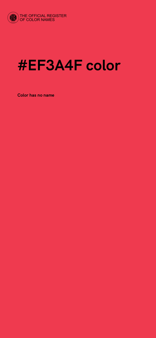 #EF3A4F color image