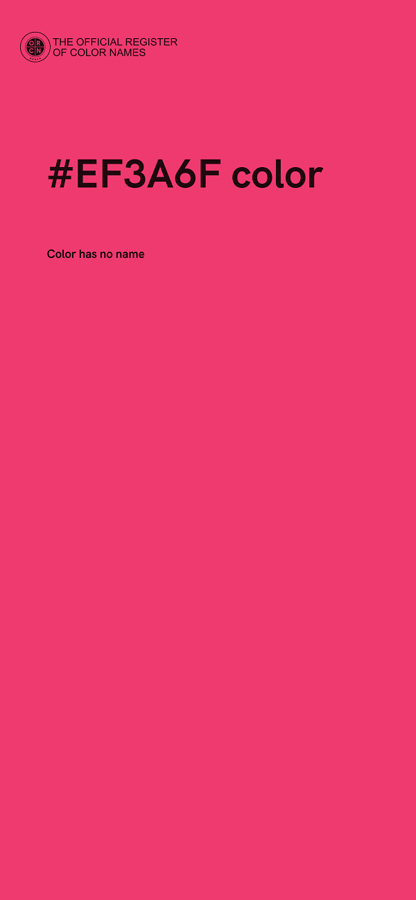 #EF3A6F color image