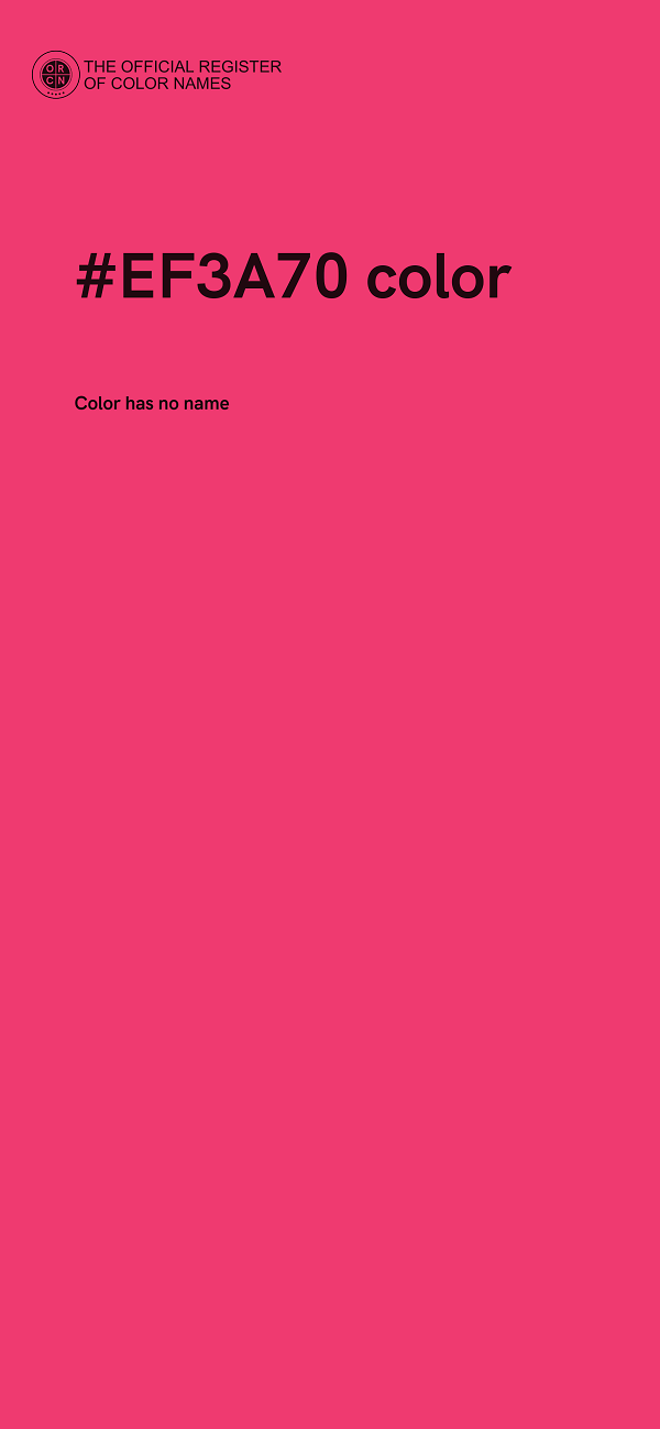 #EF3A70 color image