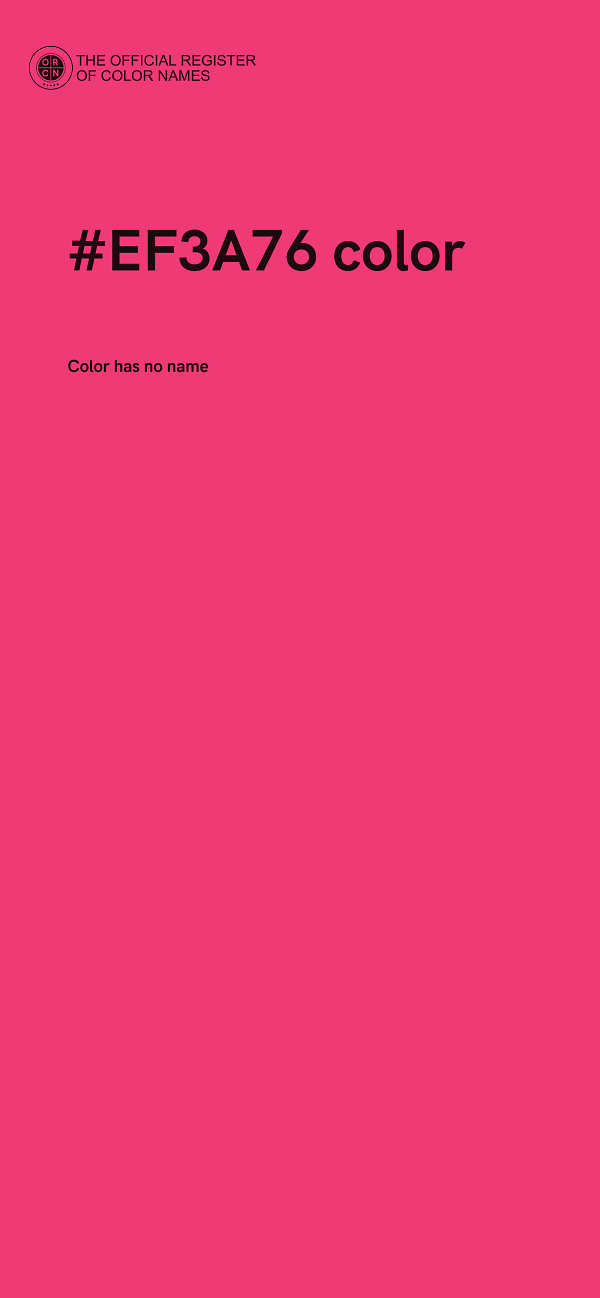 #EF3A76 color image