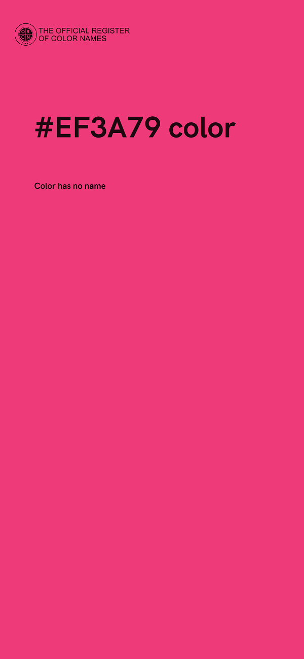 #EF3A79 color image