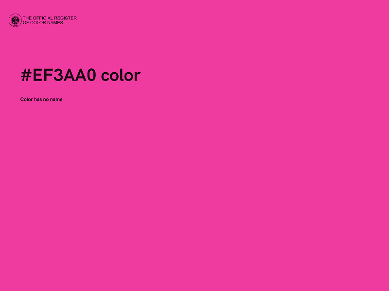 #EF3AA0 color image