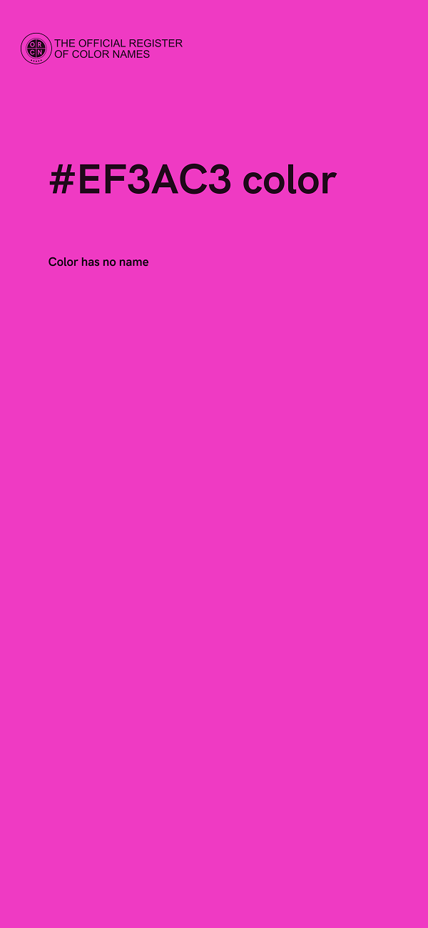 #EF3AC3 color image