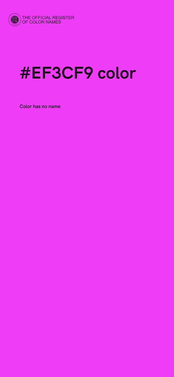 #EF3CF9 color image