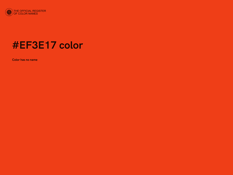 #EF3E17 color image