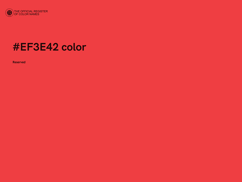 #EF3E42 color image