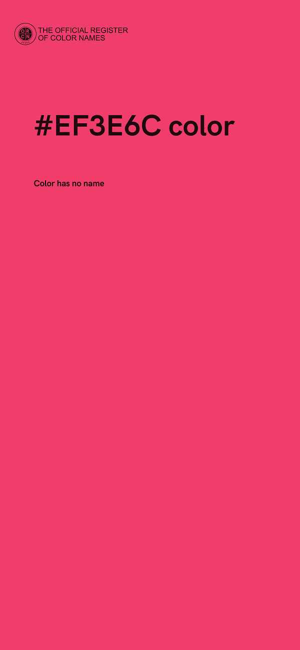 #EF3E6C color image