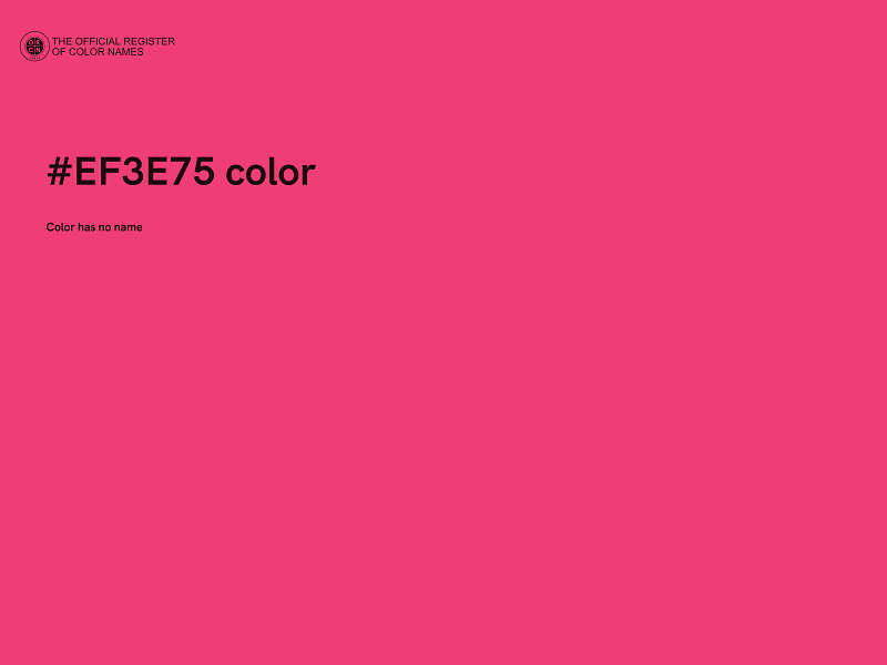 #EF3E75 color image