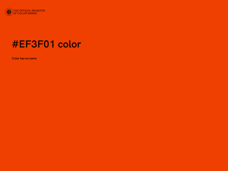 #EF3F01 color image