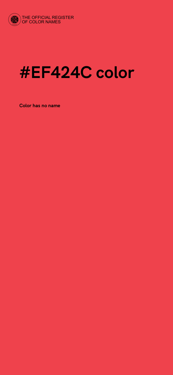 #EF424C color image