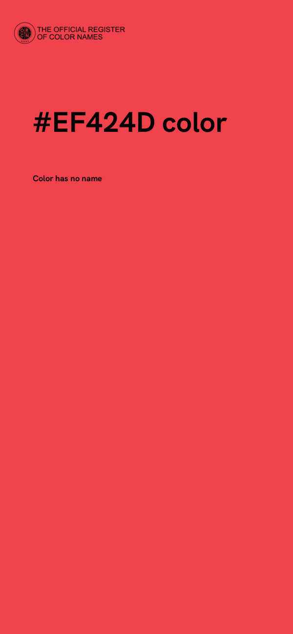 #EF424D color image