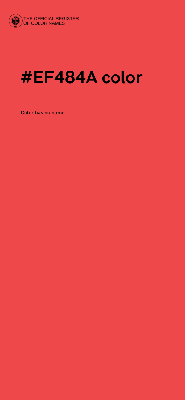 #EF484A color image