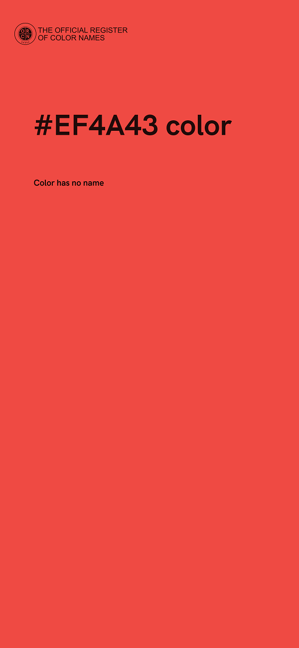 #EF4A43 color image