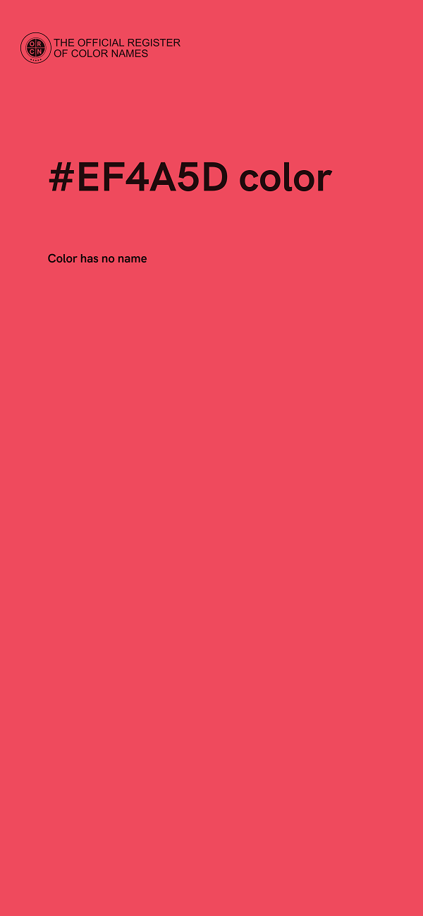 #EF4A5D color image