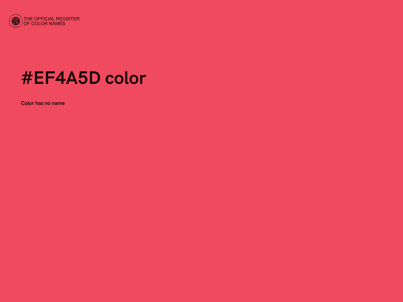 #EF4A5D color image