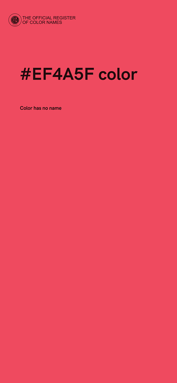 #EF4A5F color image