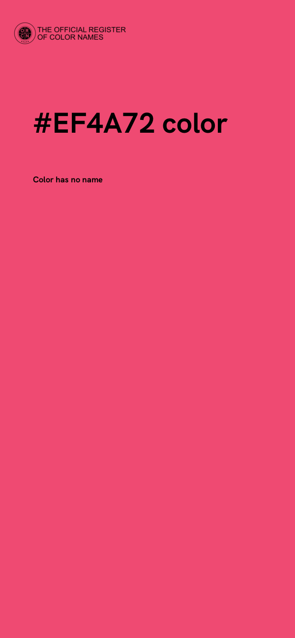 #EF4A72 color image