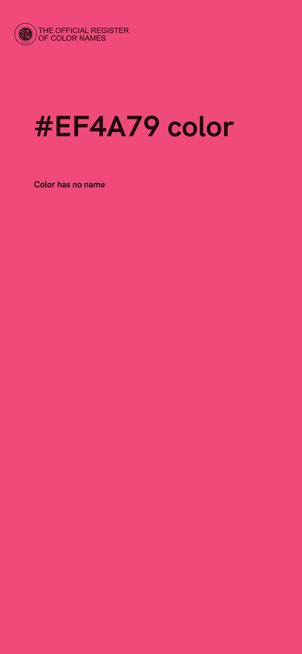 #EF4A79 color image