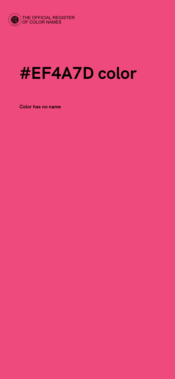 #EF4A7D color image
