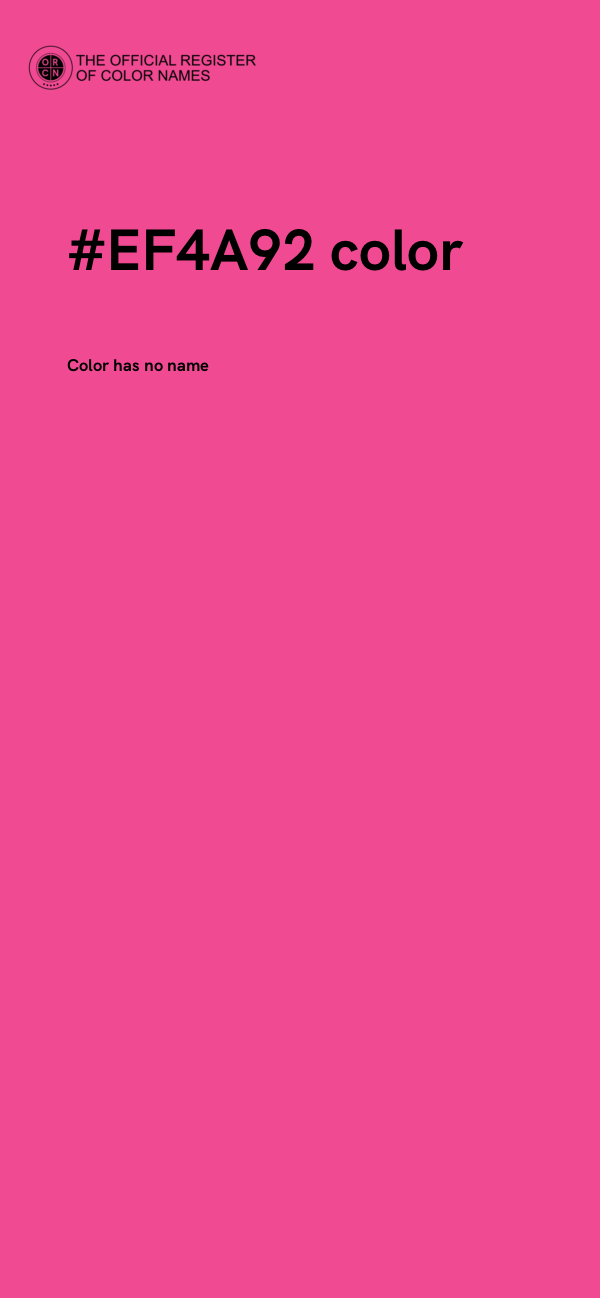 #EF4A92 color image