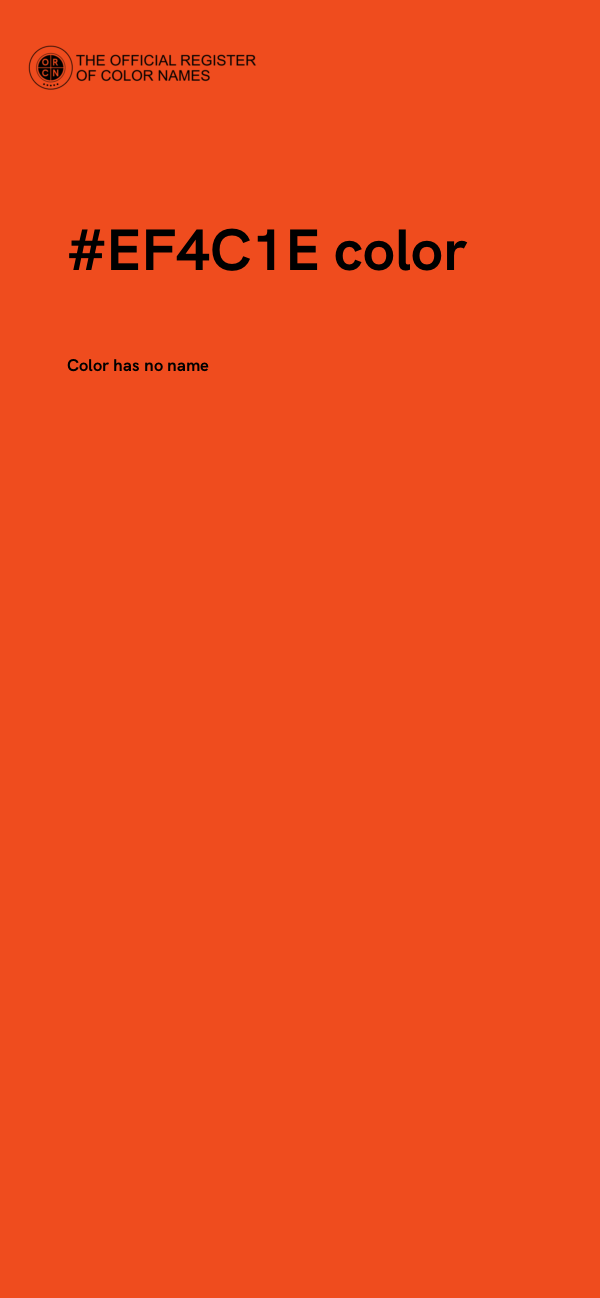 #EF4C1E color image