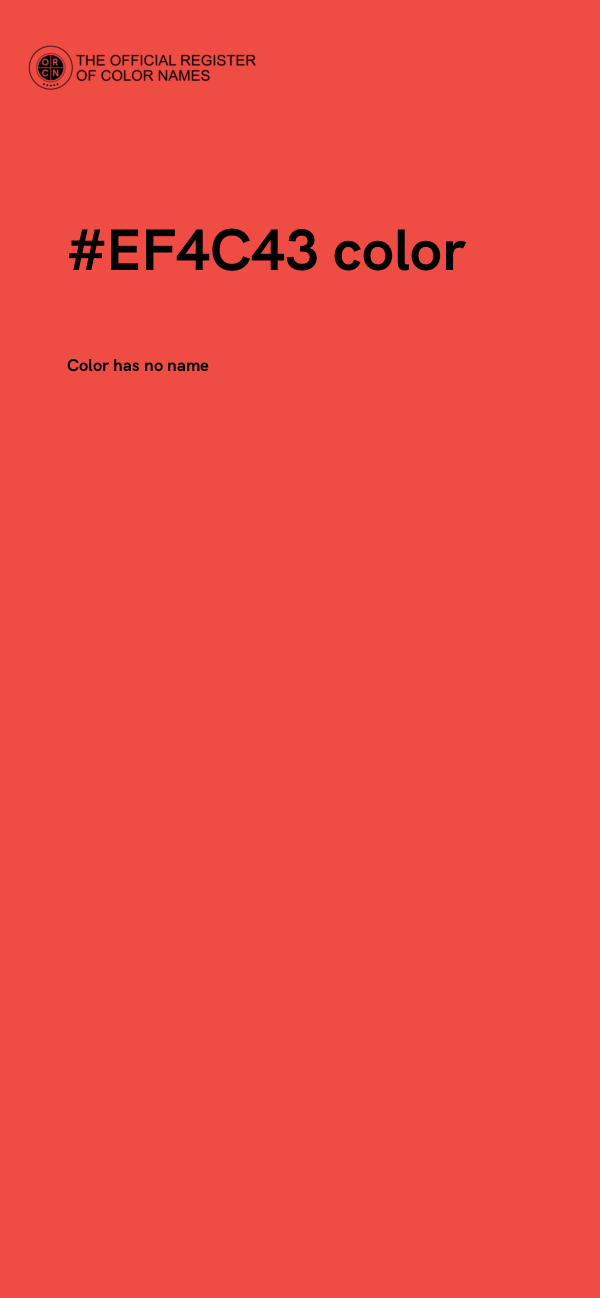 #EF4C43 color image