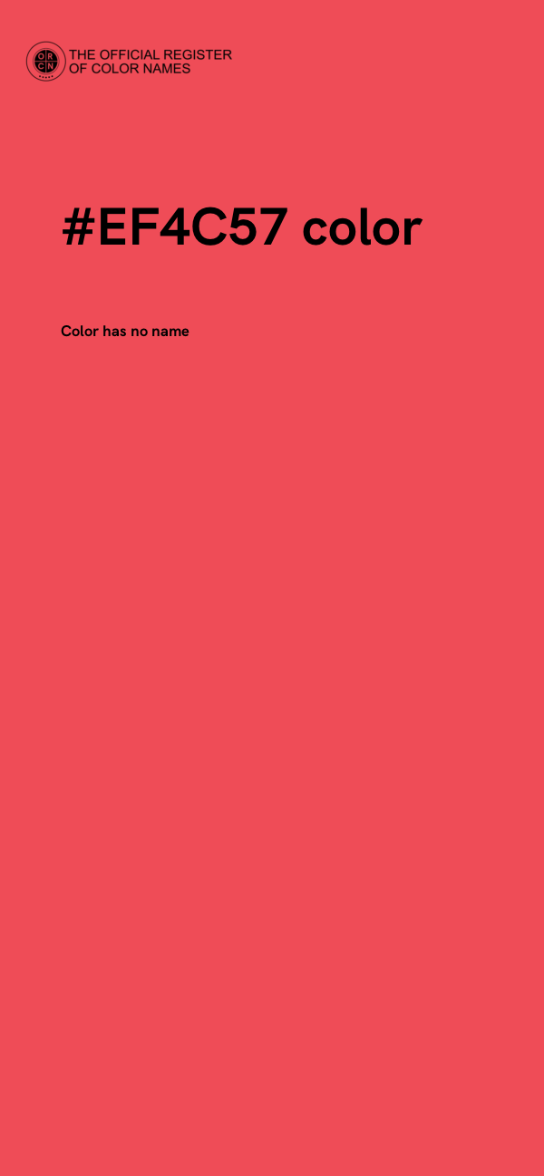 #EF4C57 color image