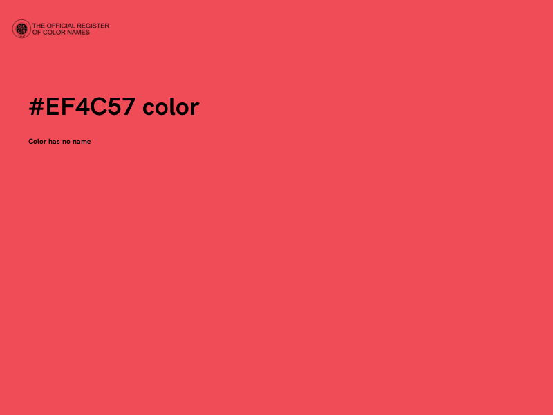 #EF4C57 color image
