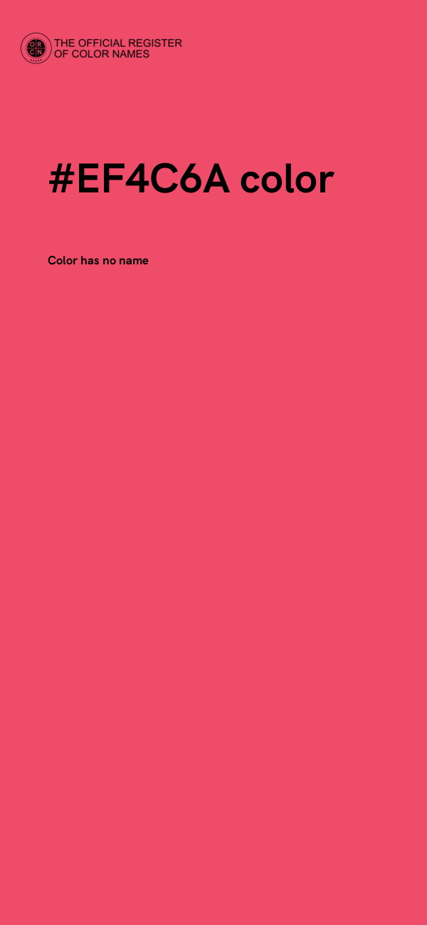 #EF4C6A color image