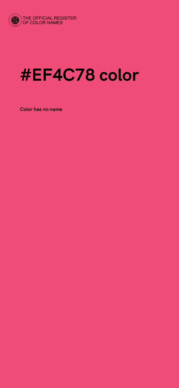 #EF4C78 color image