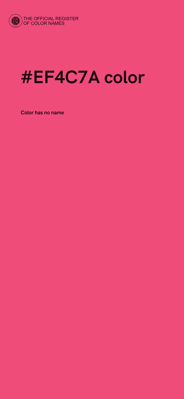#EF4C7A color image