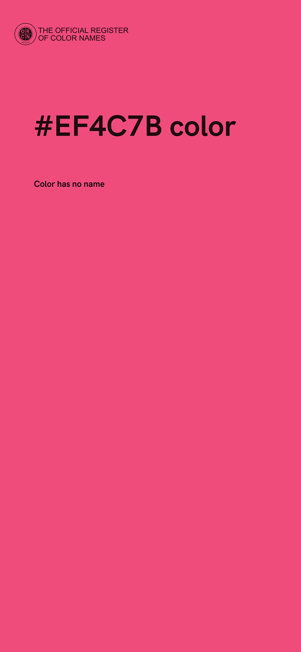 #EF4C7B color image